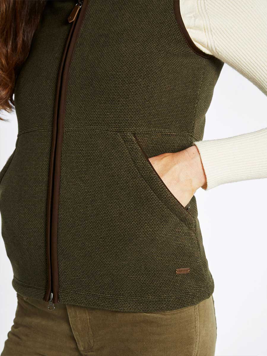 DUBARRY Carbury Fleece Gilet - Womens - Olive - Image 6