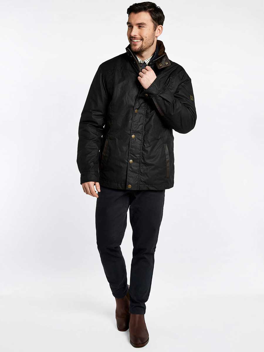 DUBARRY Carrickfergus Waxed Jacket - Mens - Black - Image 4