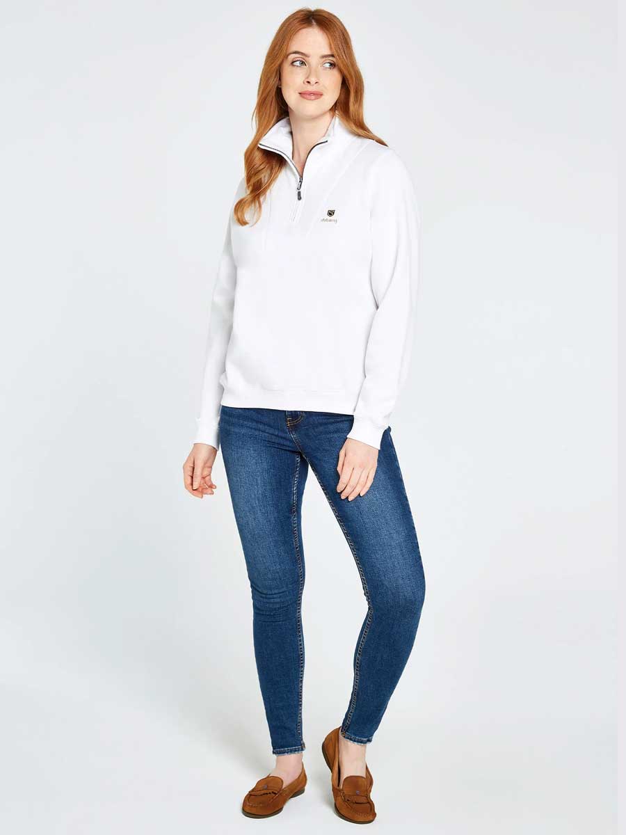 DUBARRY Castlemartyr 1/4 Zip Neck Sweater - Women's - White - Image 3