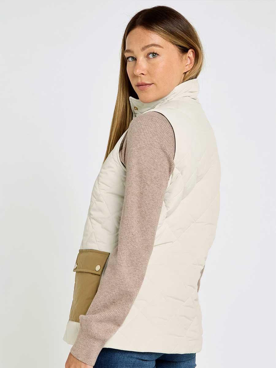 DUBARRY Clashmore Quilted Gilet - Womens - Bone - Image 3