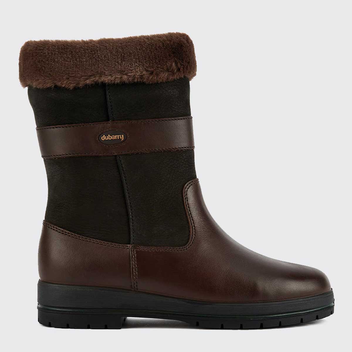 DUBARRY Foxrock Fur Lined Country Boots - Womens - Black/Brown - Image 4