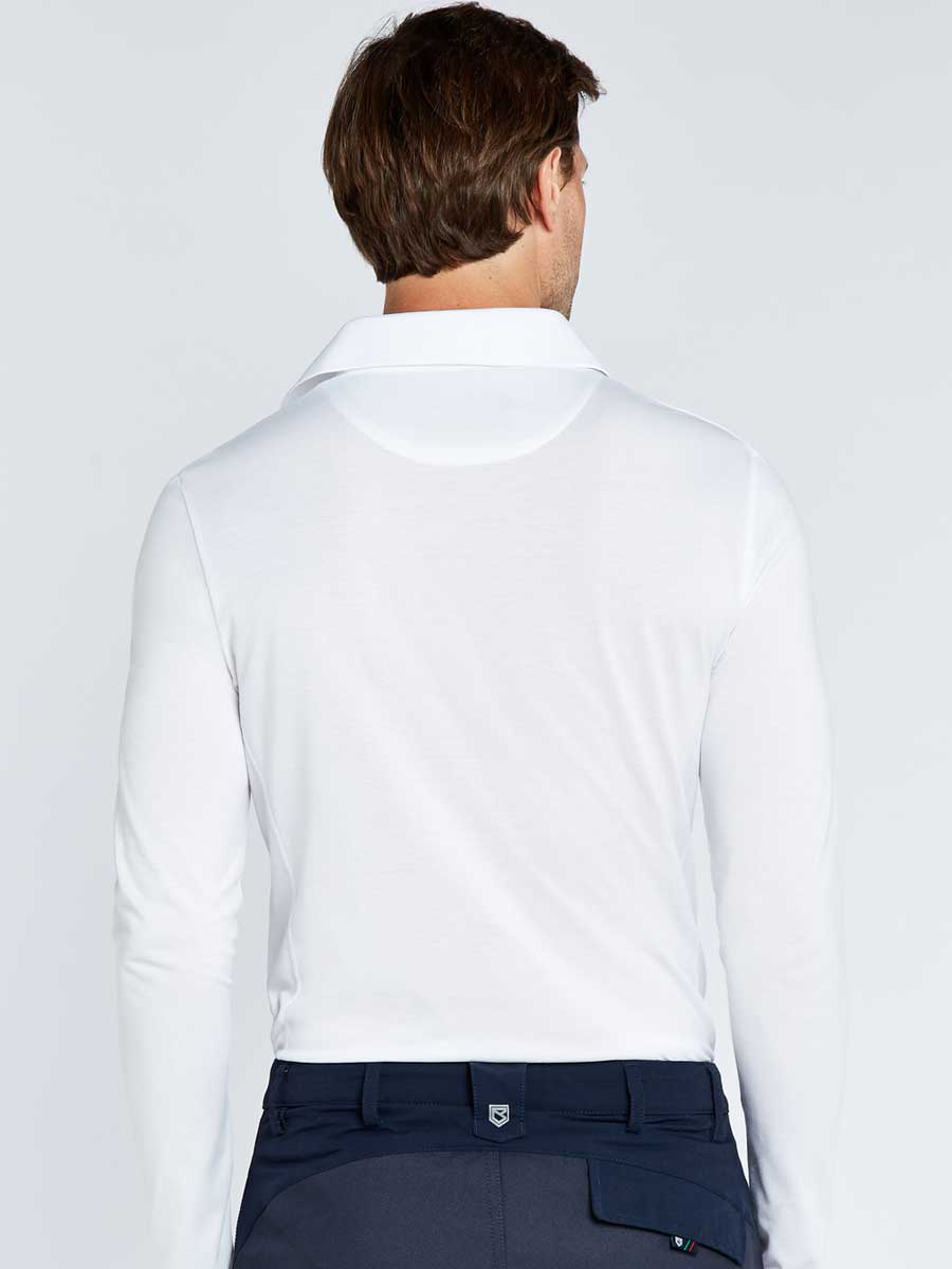 DUBARRY Freshford Unisex Long-Sleeved Technical Polo - White - Image 2