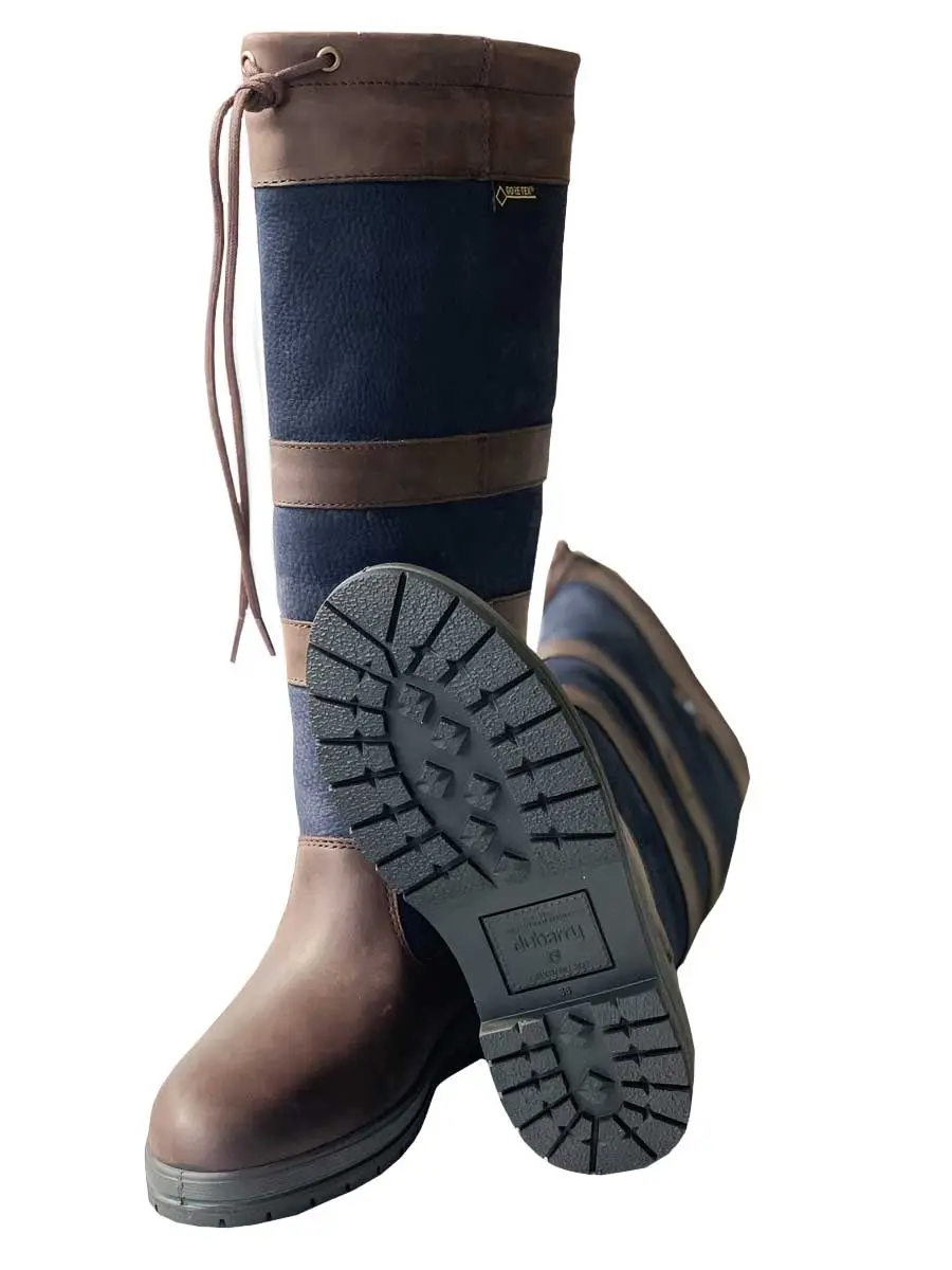 DUBARRY Galway ExtraFit™ Country Boots - Navy & Brown - Image 4