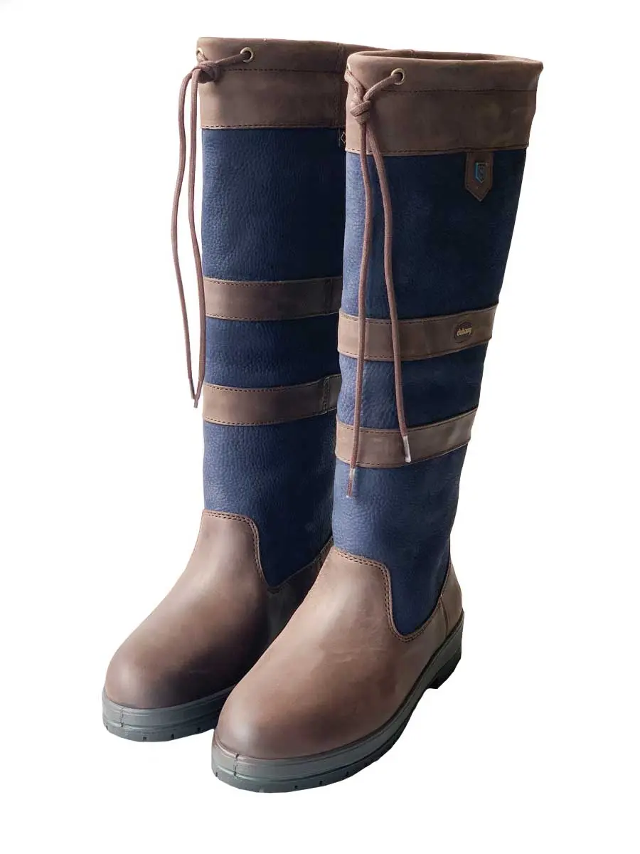 DUBARRY Galway ExtraFit™ Country Boots - Navy & Brown - Image 5