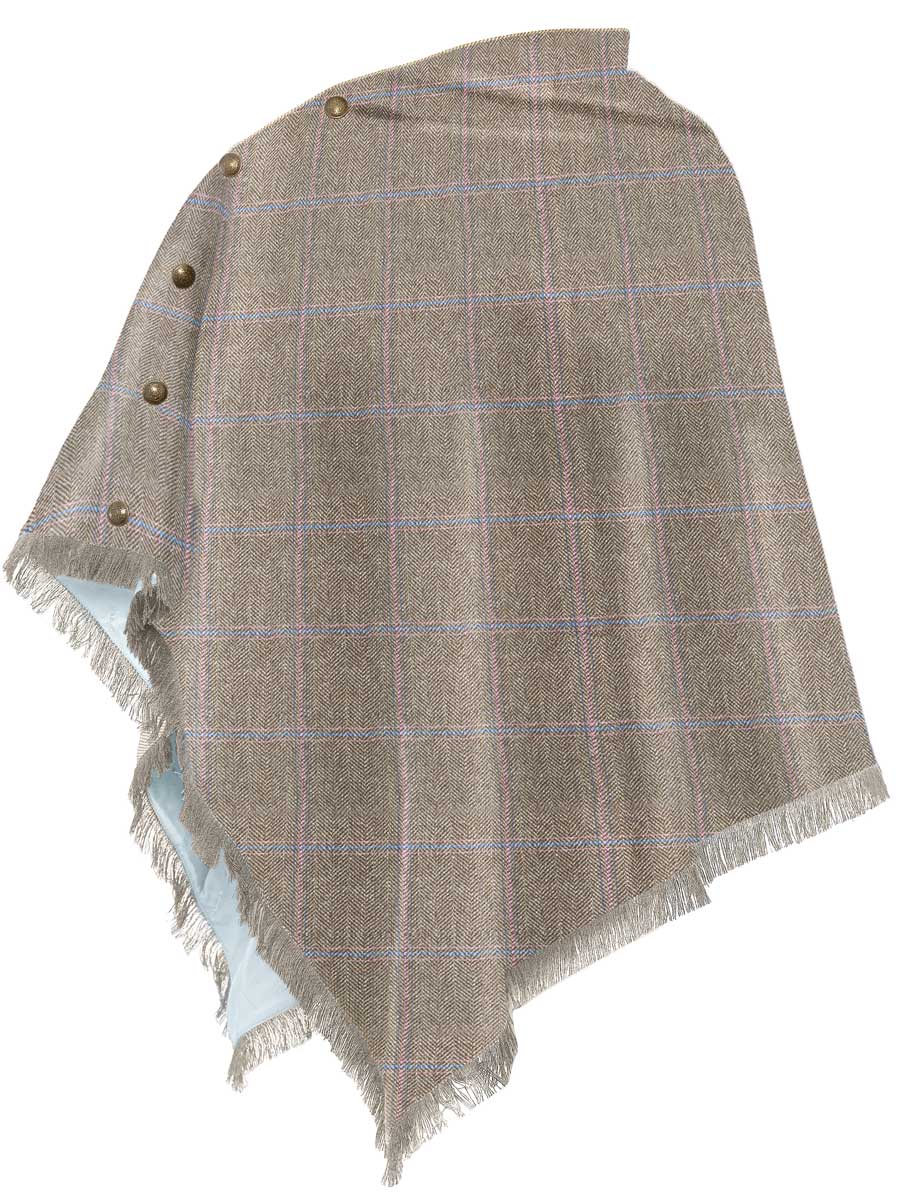DUBARRY Hazelwood Ladies Tweed Poncho - Woodrose - Image 3