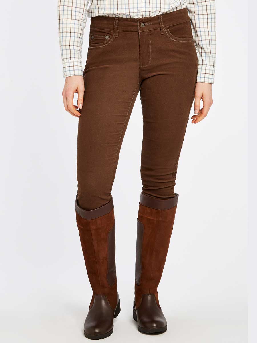 DUBARRY Honeysuckle Ladies Skinny Pincord Jeans - Mocha - Image 2