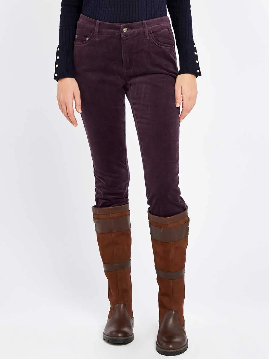 DUBARRY Honeysuckle Ladies Skinny Pincord Jeans - Plum - Image 2