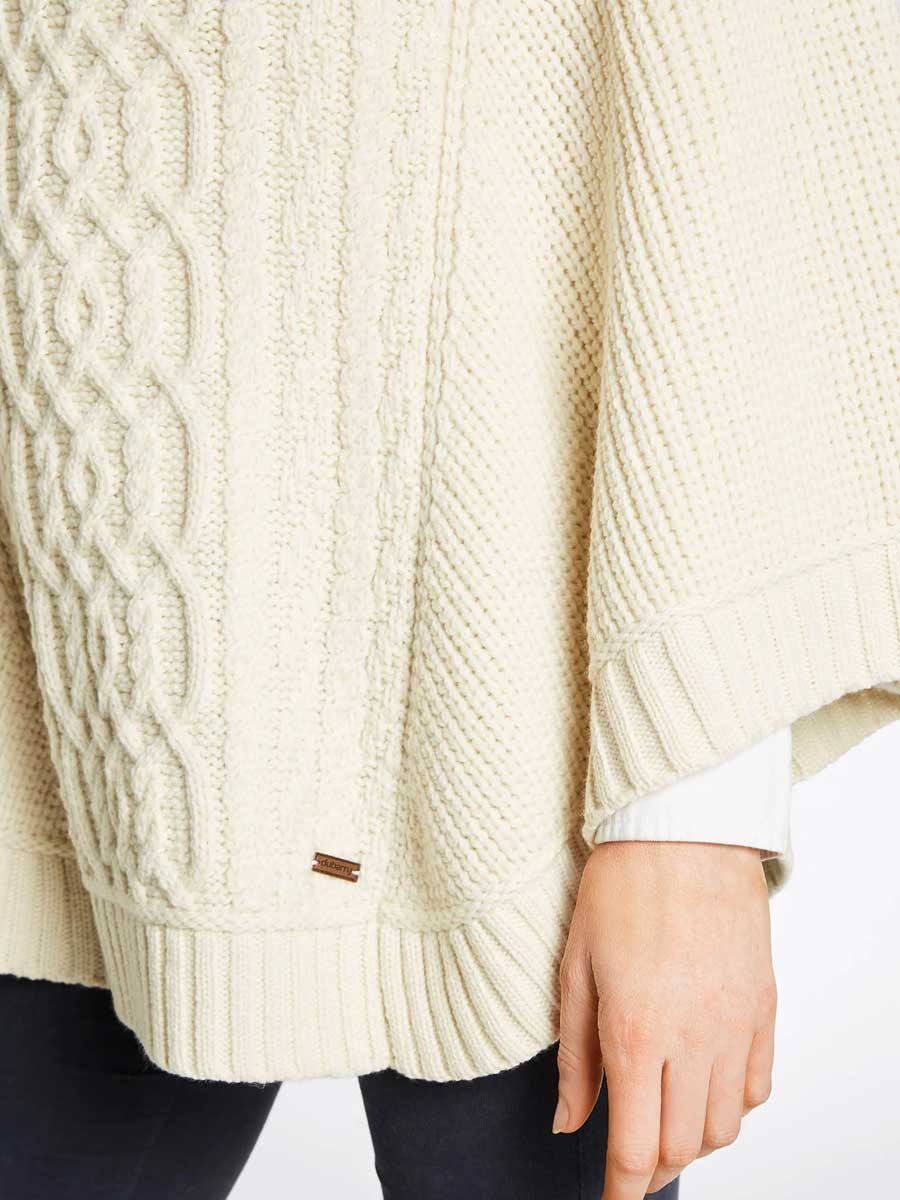 DUBARRY Kilronan Merino Poncho - Womens - Cream - Image 5