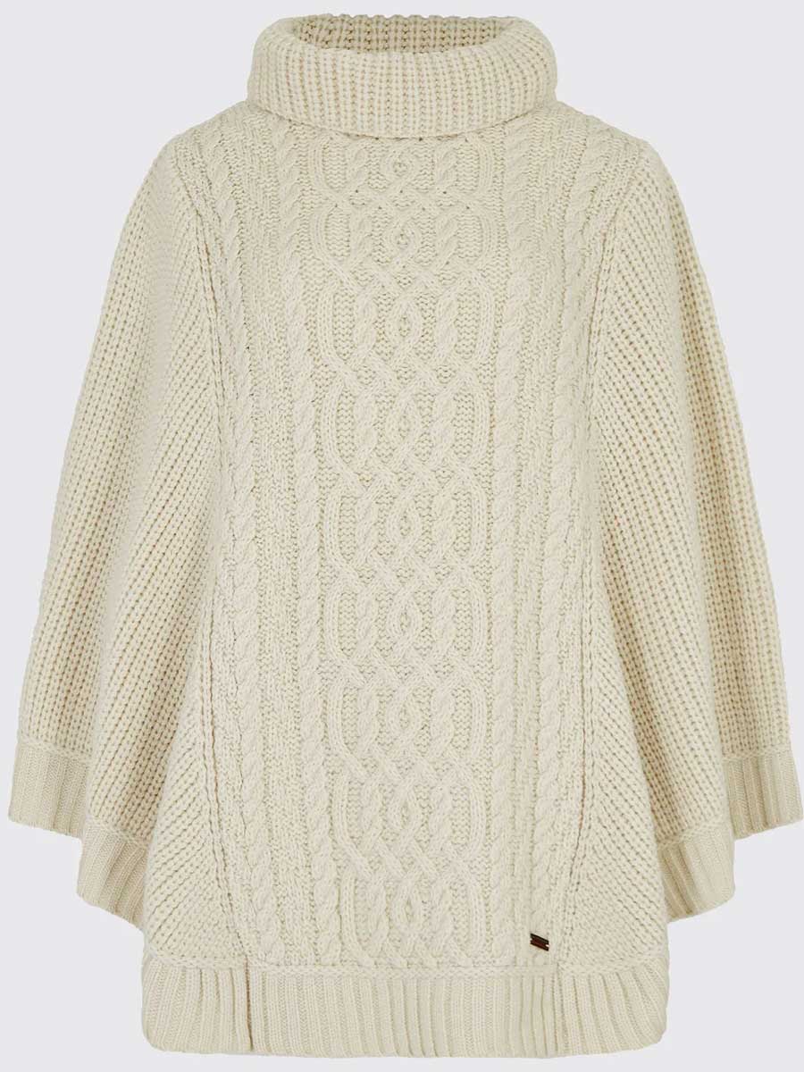 DUBARRY Kilronan Merino Poncho - Womens - Cream - Image 6