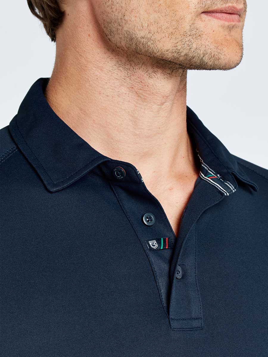 DUBARRY Menton Mens Short-Sleeve Technical Polo - Navy - Image 5