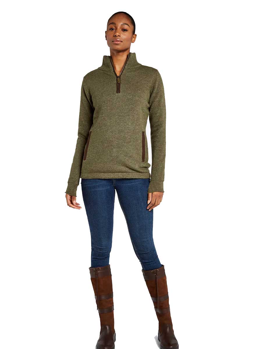 DUBARRY Morrisey Zip Neck Sweater - Women's - Dusky Green - Image 4