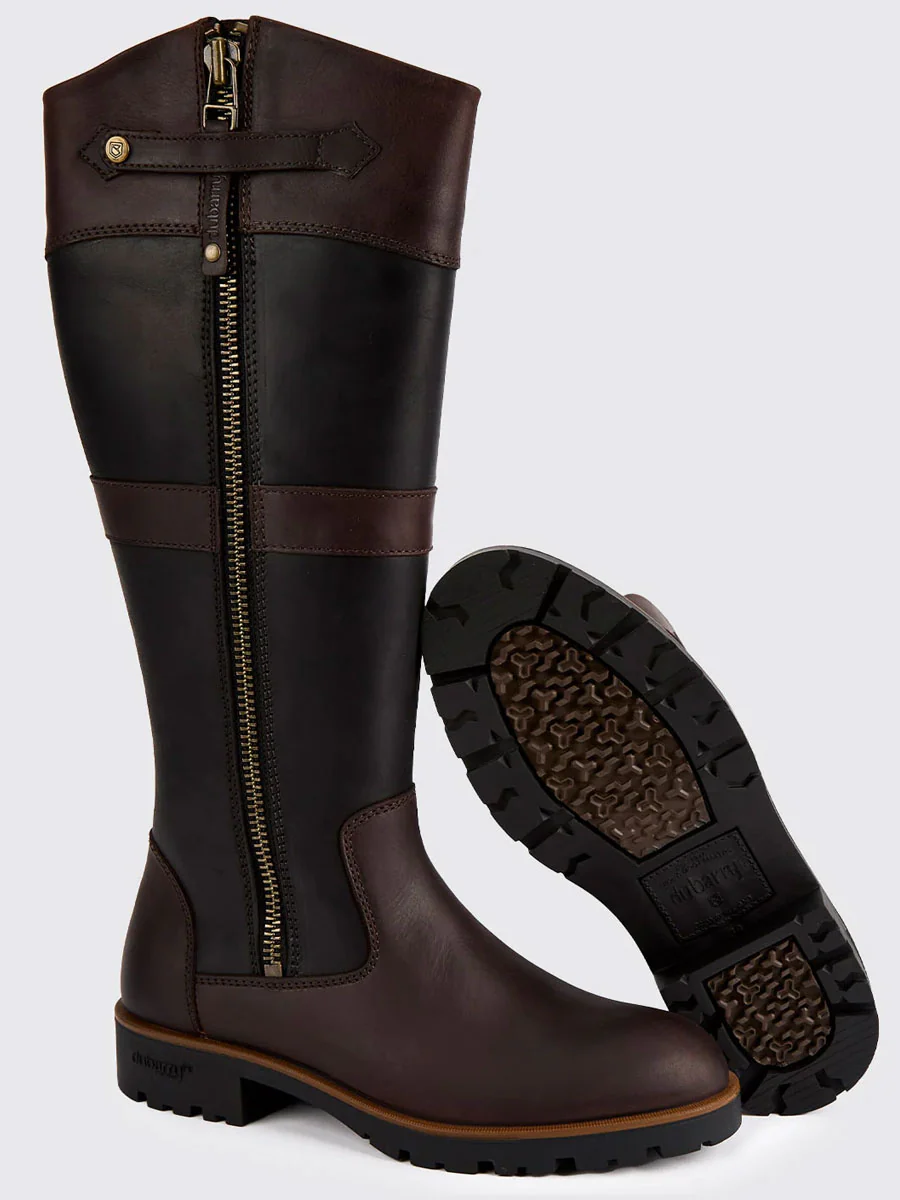DUBARRY Roundstone Womens Country Boots - Black / Brown - Image 2