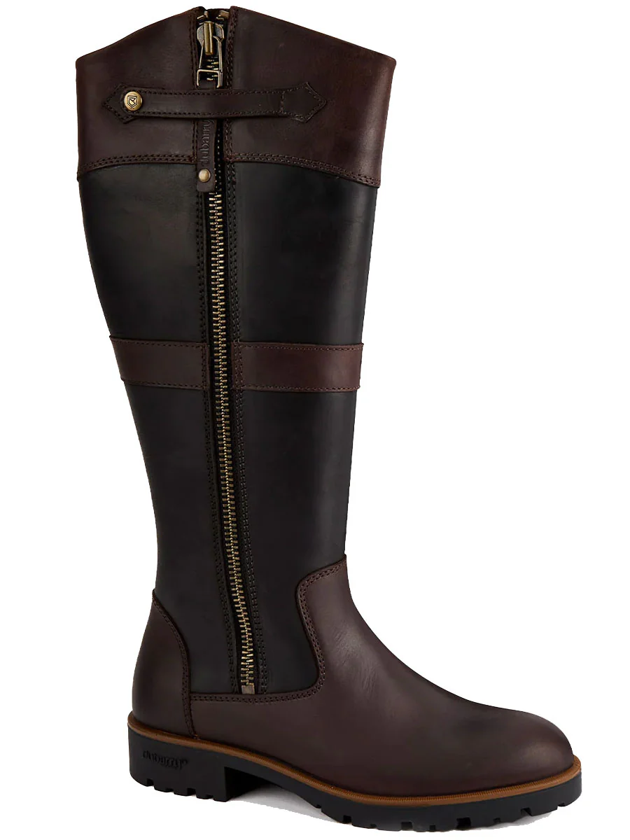 DUBARRY Roundstone Womens Country Boots - Black / Brown - Image 3