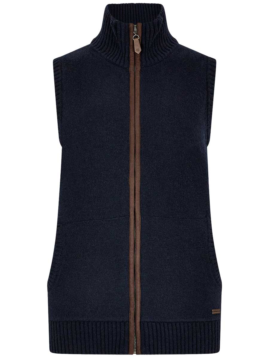 DUBARRY Sheedy Wool Blend Knit Gilet - Women's - Navy - Image 3
