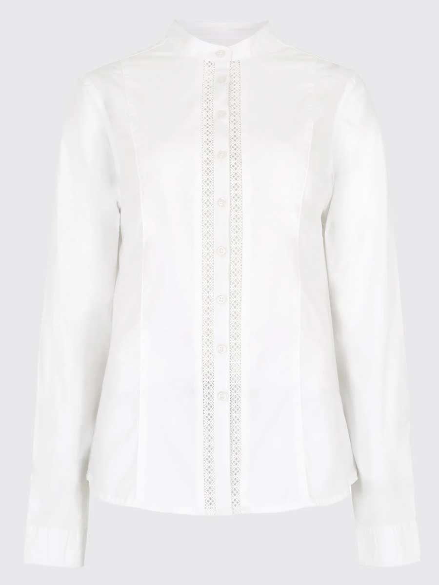 DUBARRY Waterlily Women's Mandarin Collar Shirt - White - Image 6