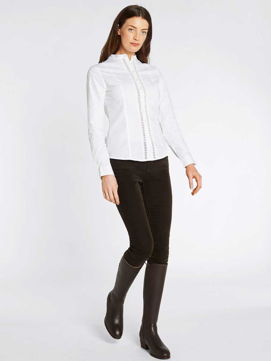 DUBARRY Waterlily Women's Mandarin Collar Shirt - White - Image 7