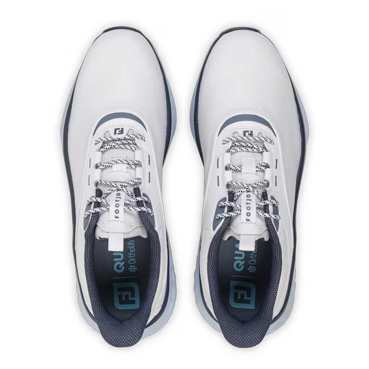 FOOTJOY Quantam Golf Shoes - Mens - White / Navy / Blue - Image 3