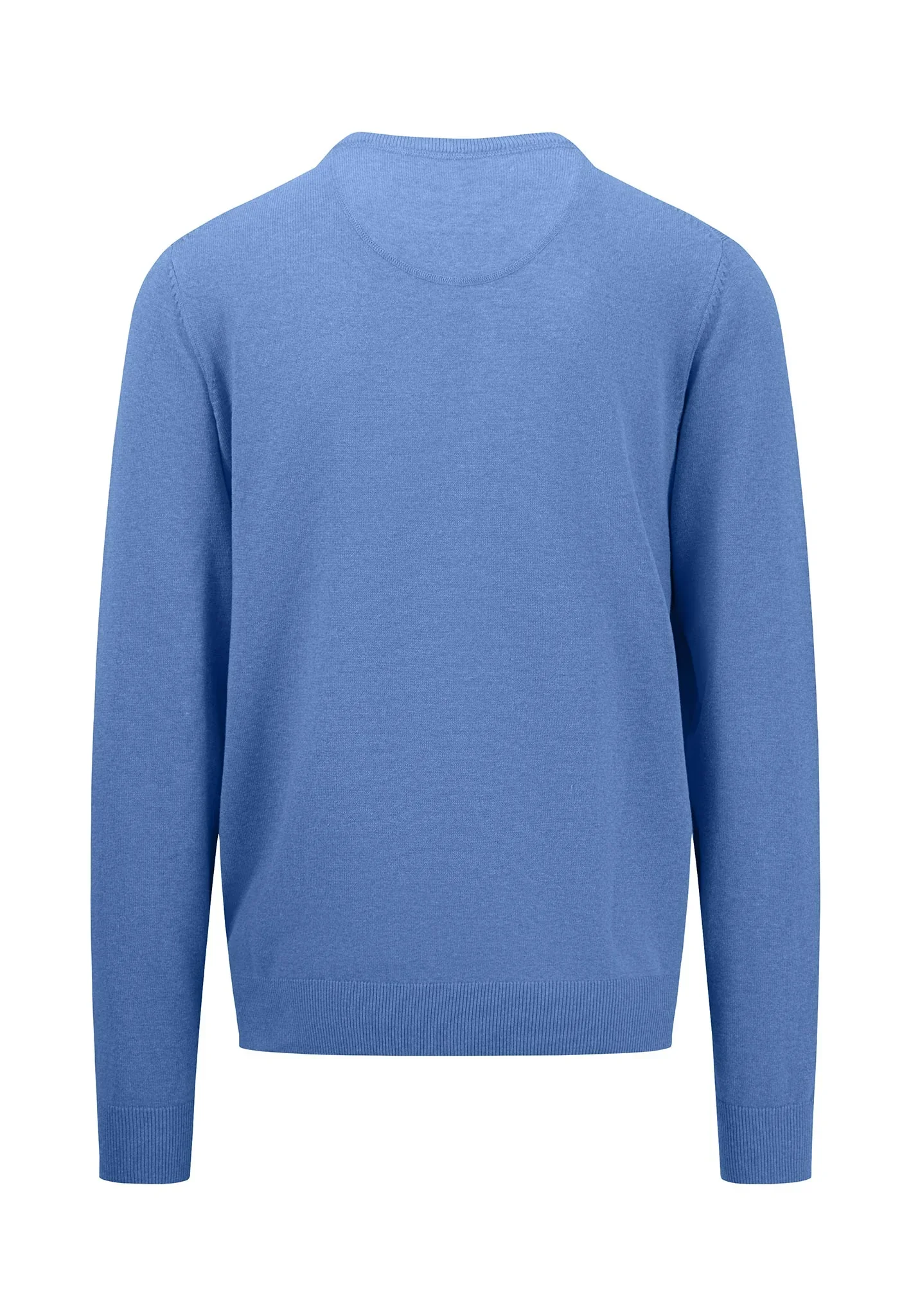 FYNCH HATTON Crew Neck Sweater - Men's Fine Knit – Crystal Blue - Image 2