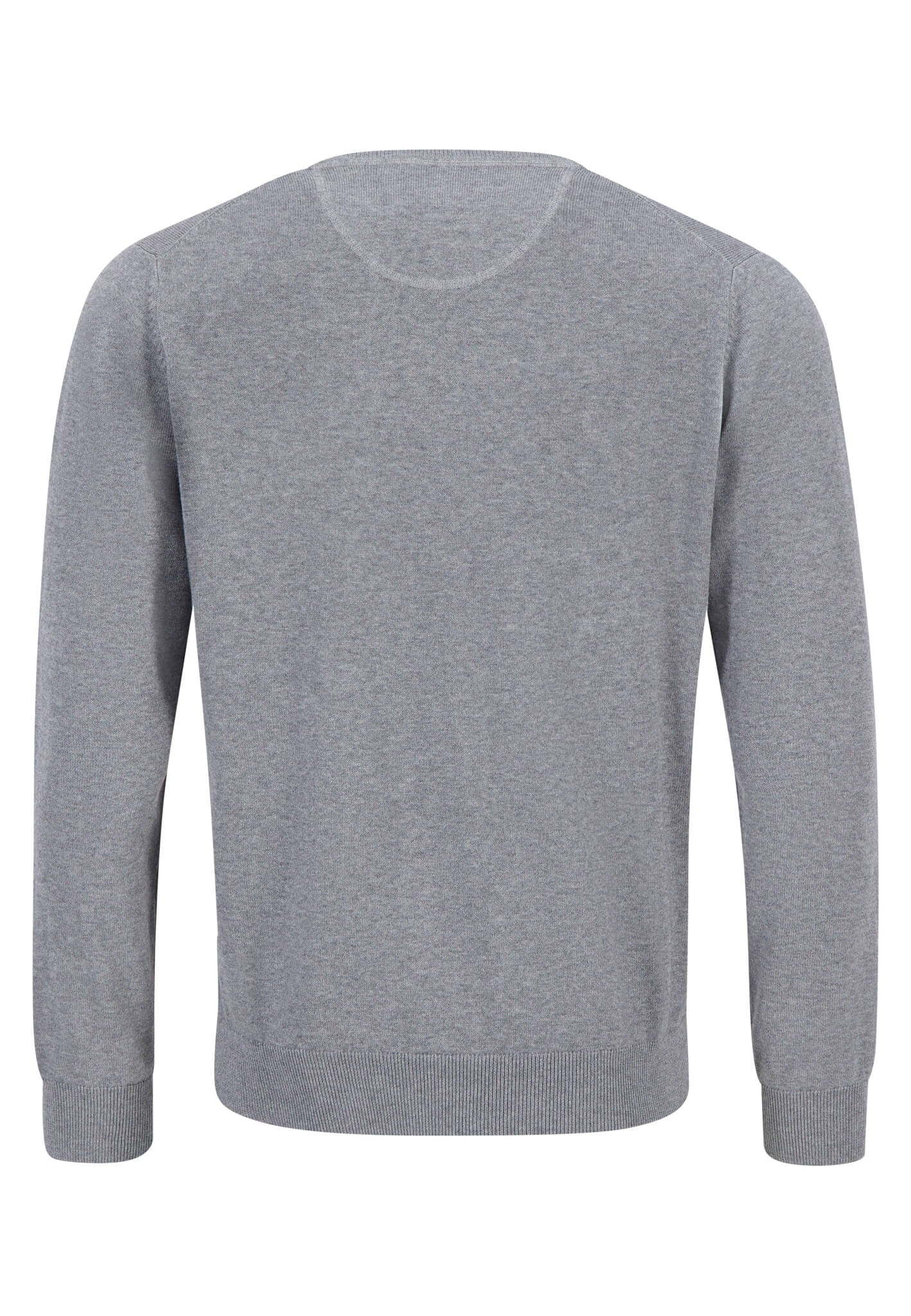 FYNCH HATTON Crew Neck Sweater - Men's Fine Knit – Steel - Image 3