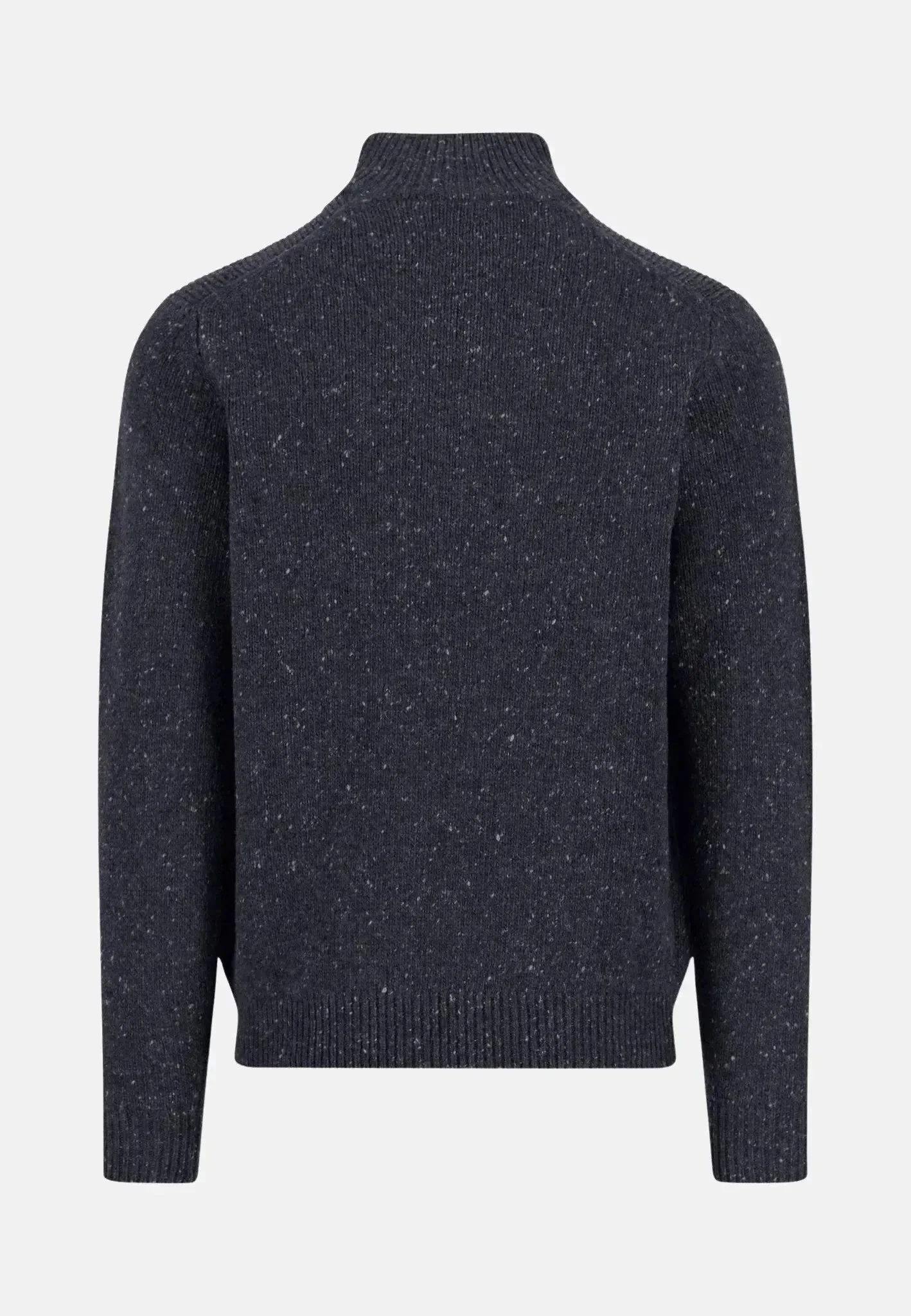 FYNCH-HATTON Donegal Wool 1/4 Zip Knit – Navy - Image 2