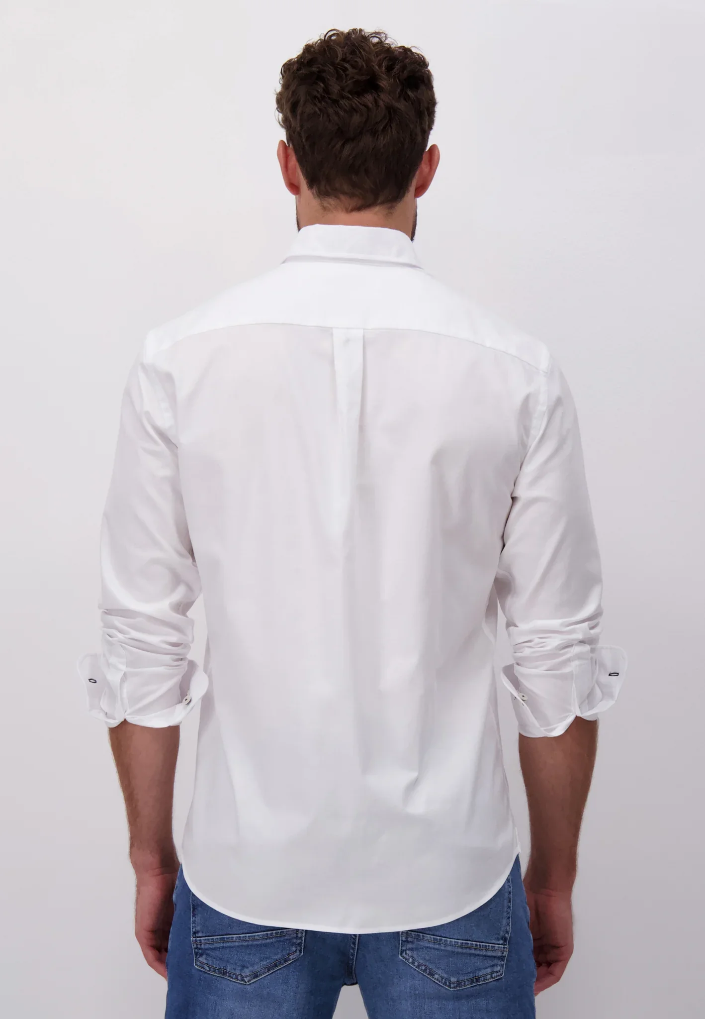 FYNCH HATTON Oxford Shirt - Men's Soft Cotton – White - Image 3