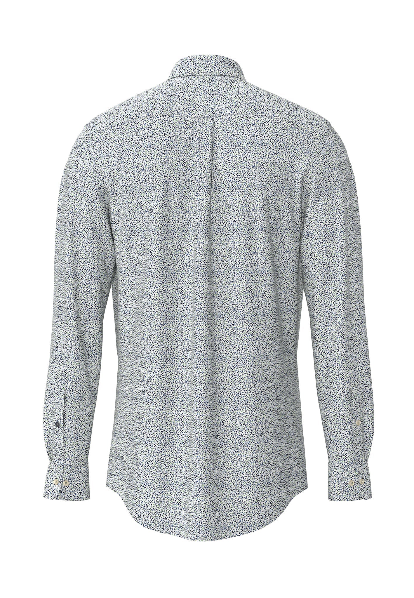 FYNCH HATTON Pure Cotton Shirt - Men's – Minimal Pattern Turf Green - Image 2