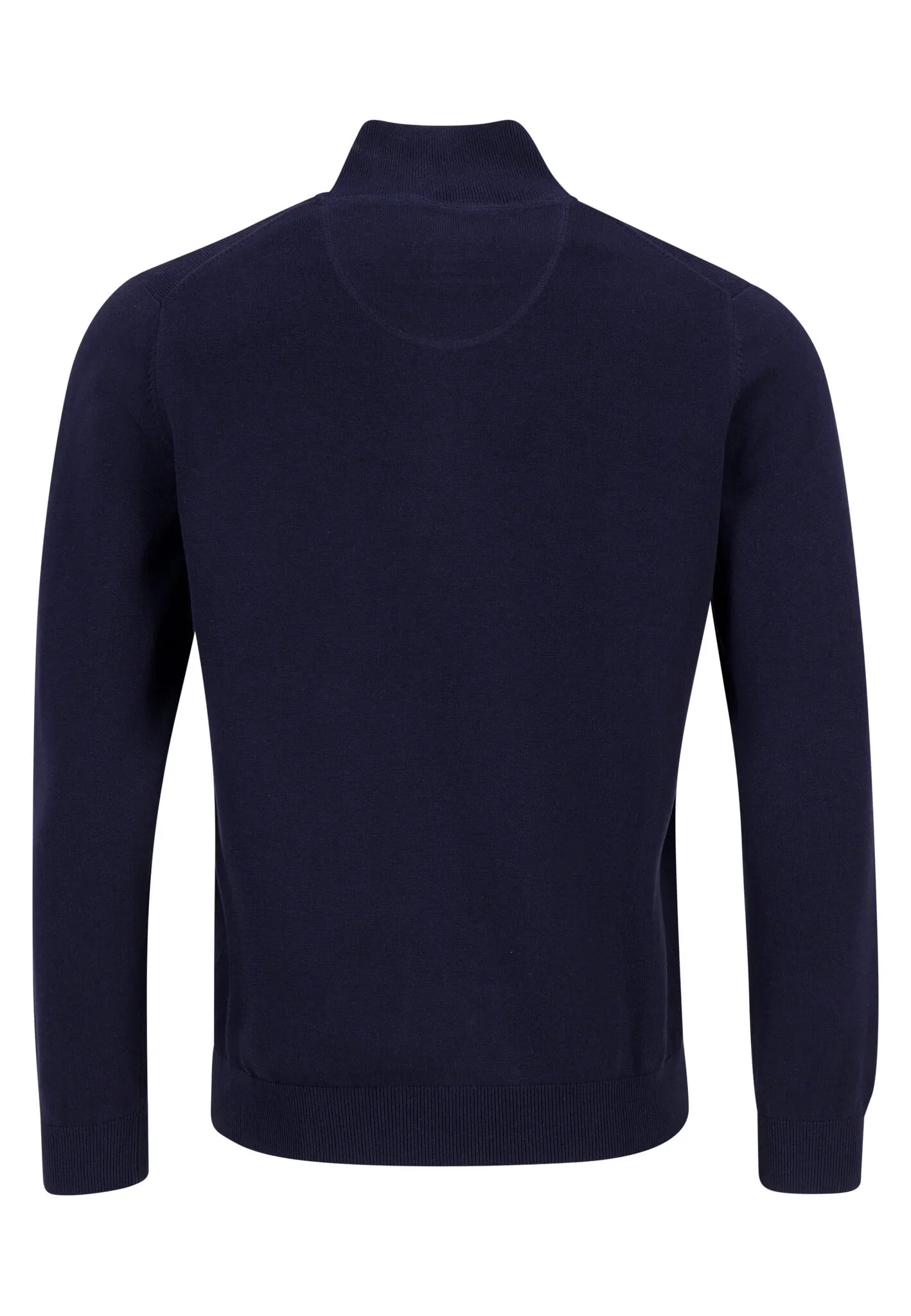 FYNCH-HATTON Superfine Cotton 1/4 Zip Knit – Men’s – Navy - Image 7