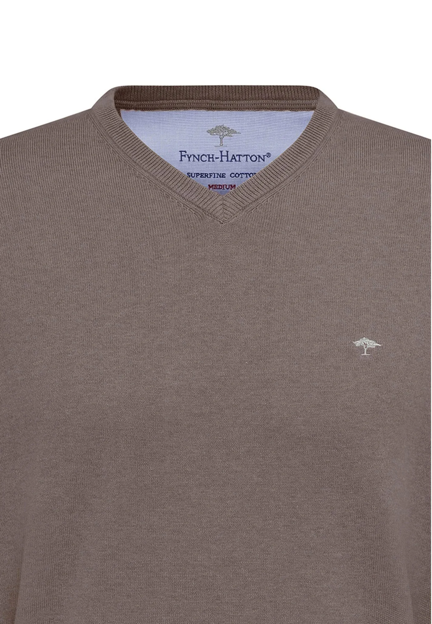 FYNCH HATTON V-Neck Sweater - Men's Fine Knit – Earth - Image 2