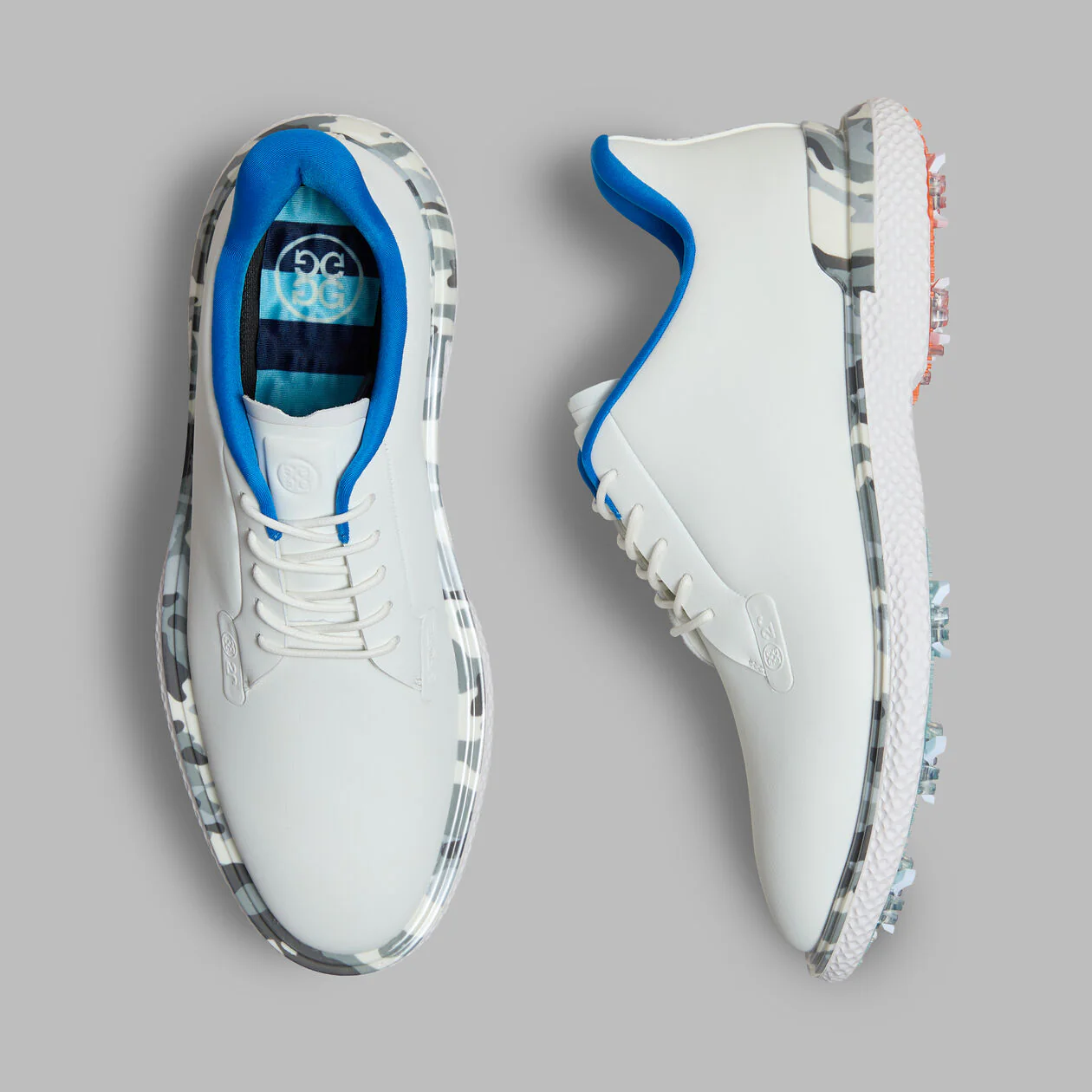 G/FORE Gallivan2R G/Lock Softspike Men’s Golf Shoes – Camo Sole - Snow - Image 3