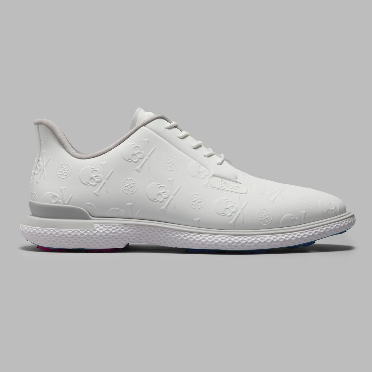 G/FORE Gallivan2R Men’s Golf Shoes - Embossed Skull & Tees - Snow / Nimbus