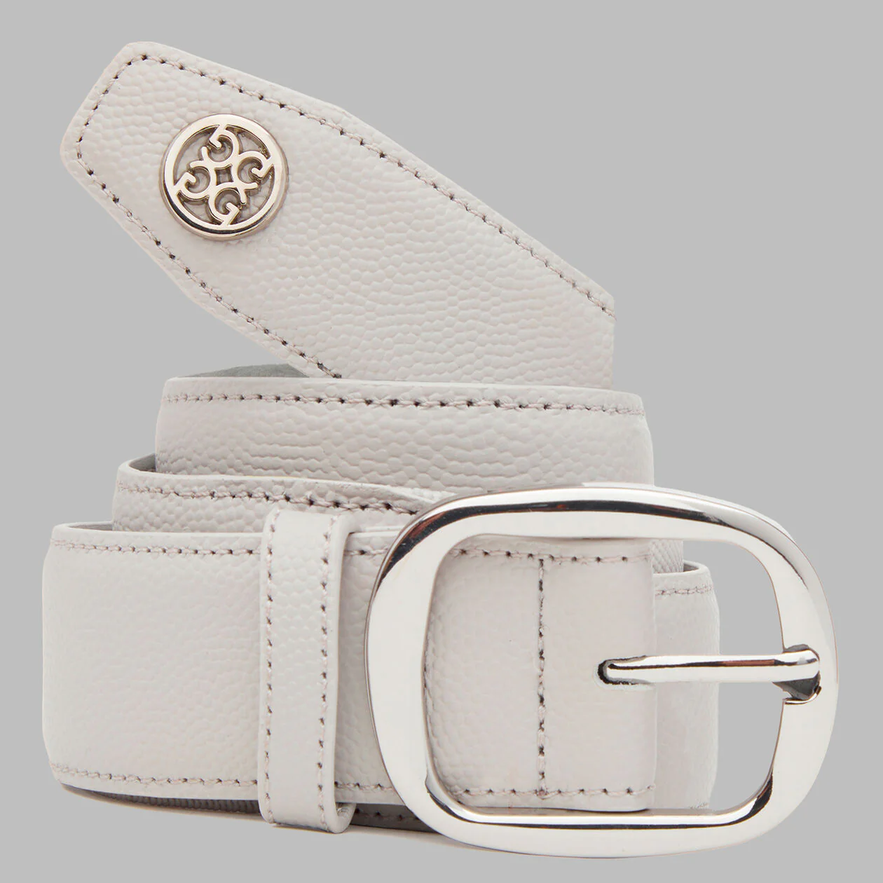 G/FORE Men's Circle G's Webbed Belt – Pebble Full Grain Leather – Nimbus