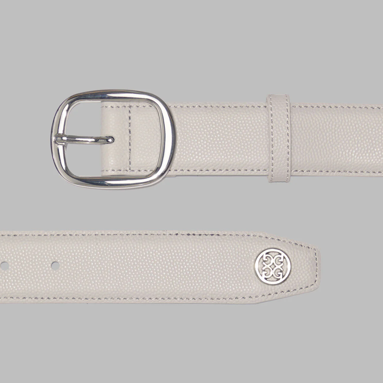 G/FORE Men's Circle G's Webbed Belt – Pebble Full Grain Leather – Nimbus - Image 3