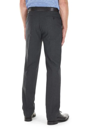 GURTEEN Trousers - Cologne Formal Stretch Flannels - Charcoal - Image 2