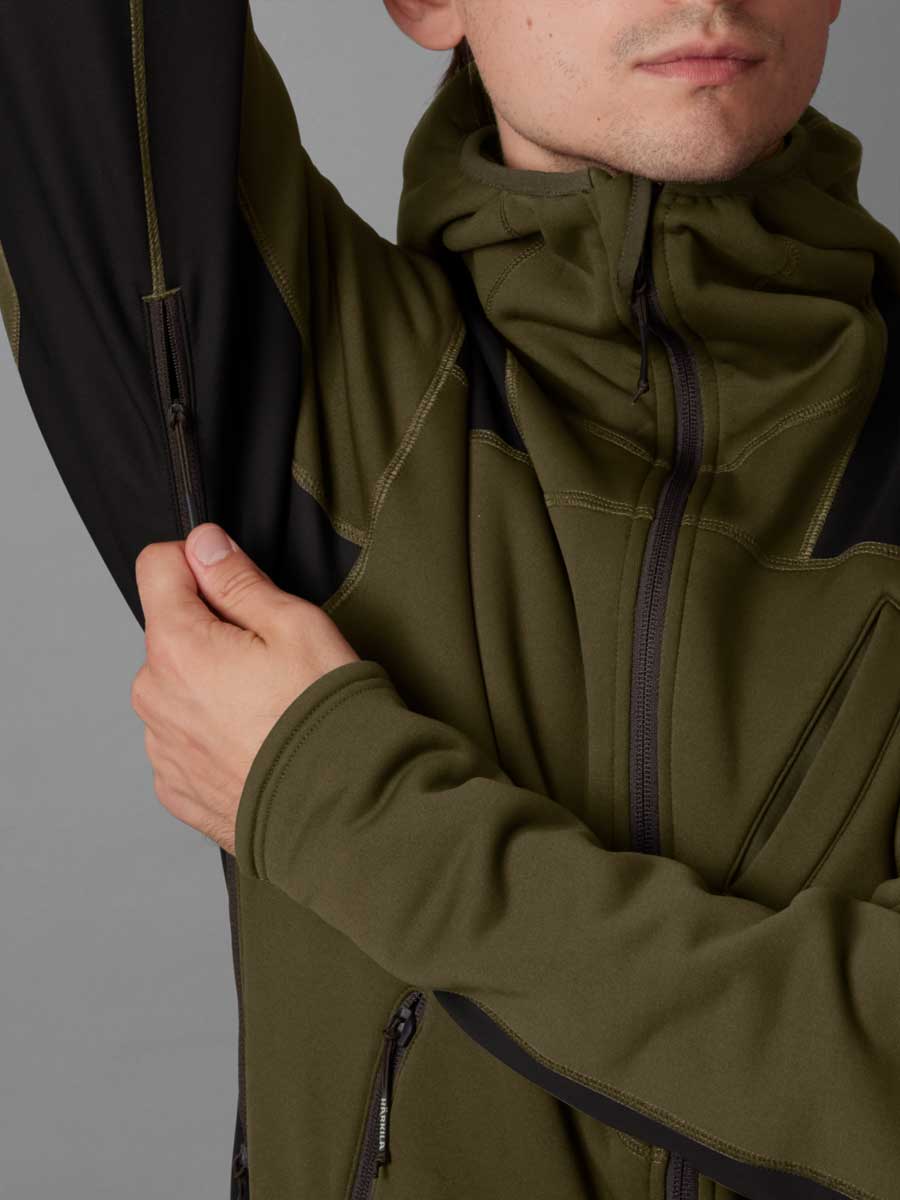 HARKILA Deer Stalker Fleece Hoodie - Mens - Willow Green - Image 6