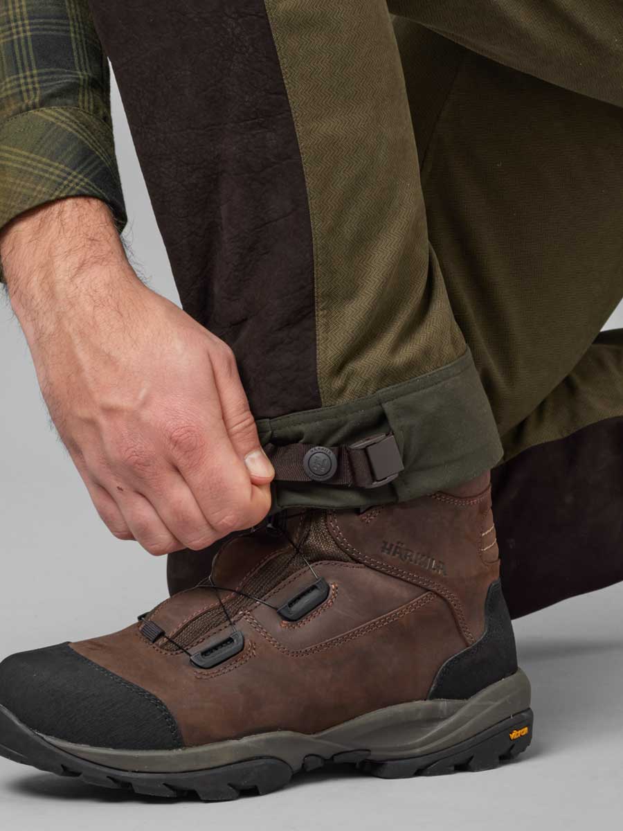 HARKILA Driven Hunt HWS Leather Trousers - Mens - Willow green & Shadow brown - Image 2
