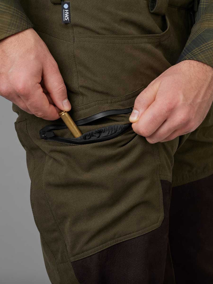 HARKILA Driven Hunt HWS Leather Trousers - Mens - Willow green & Shadow brown - Image 7