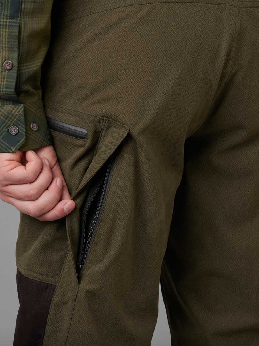 HARKILA Driven Hunt HWS Leather Trousers - Mens - Willow green & Shadow brown - Image 8