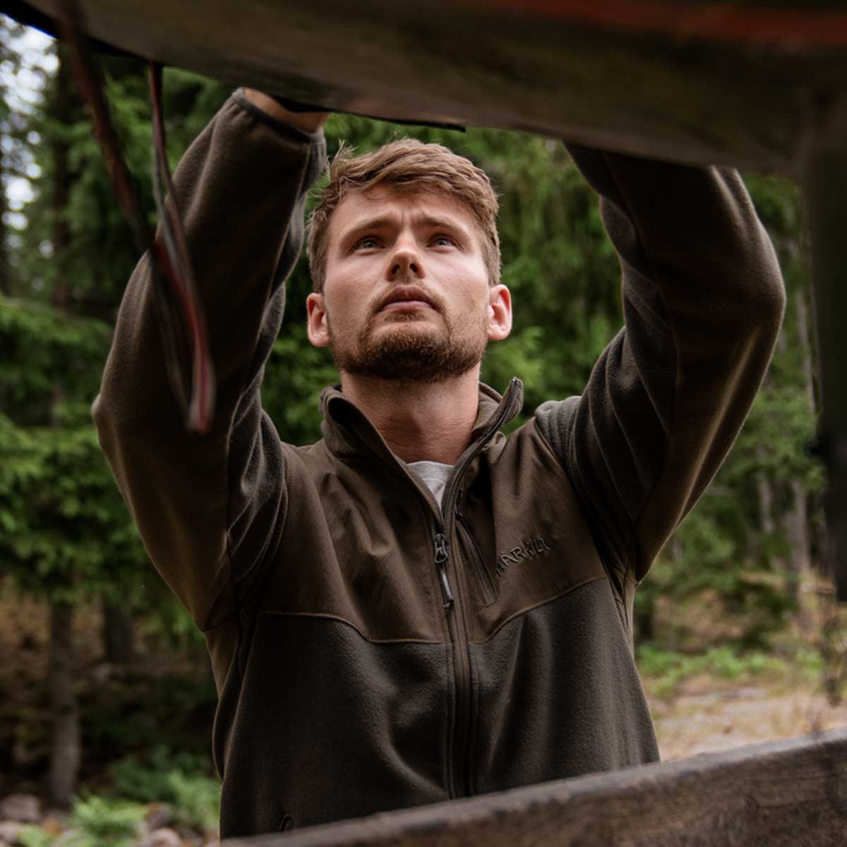 HARKILA Fjell Fleece Jacket - Mens - Shadow Brown - Image 2