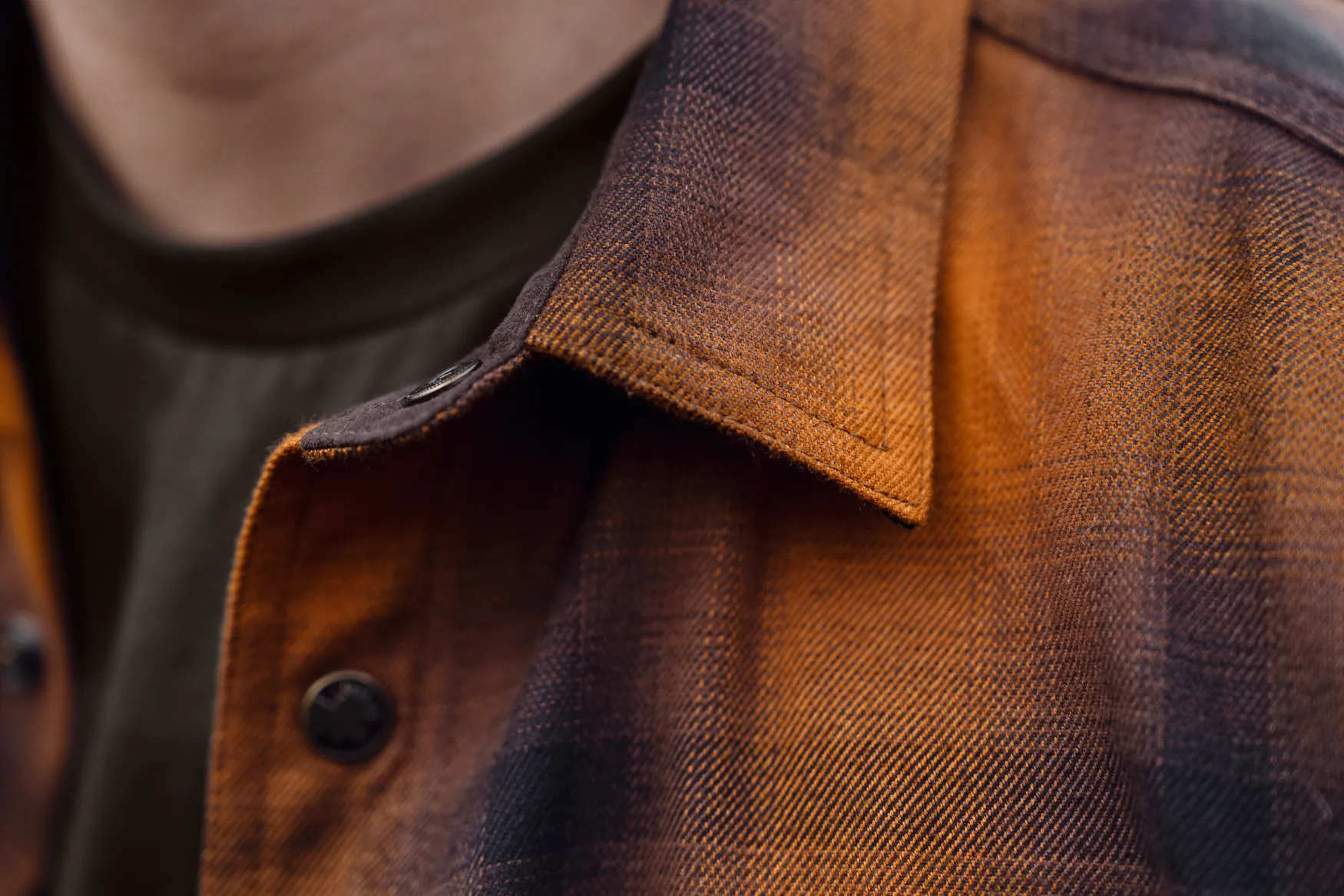 HARKILA Folke Long Sleeve Shirt - Mens - Maple Check - Image 4