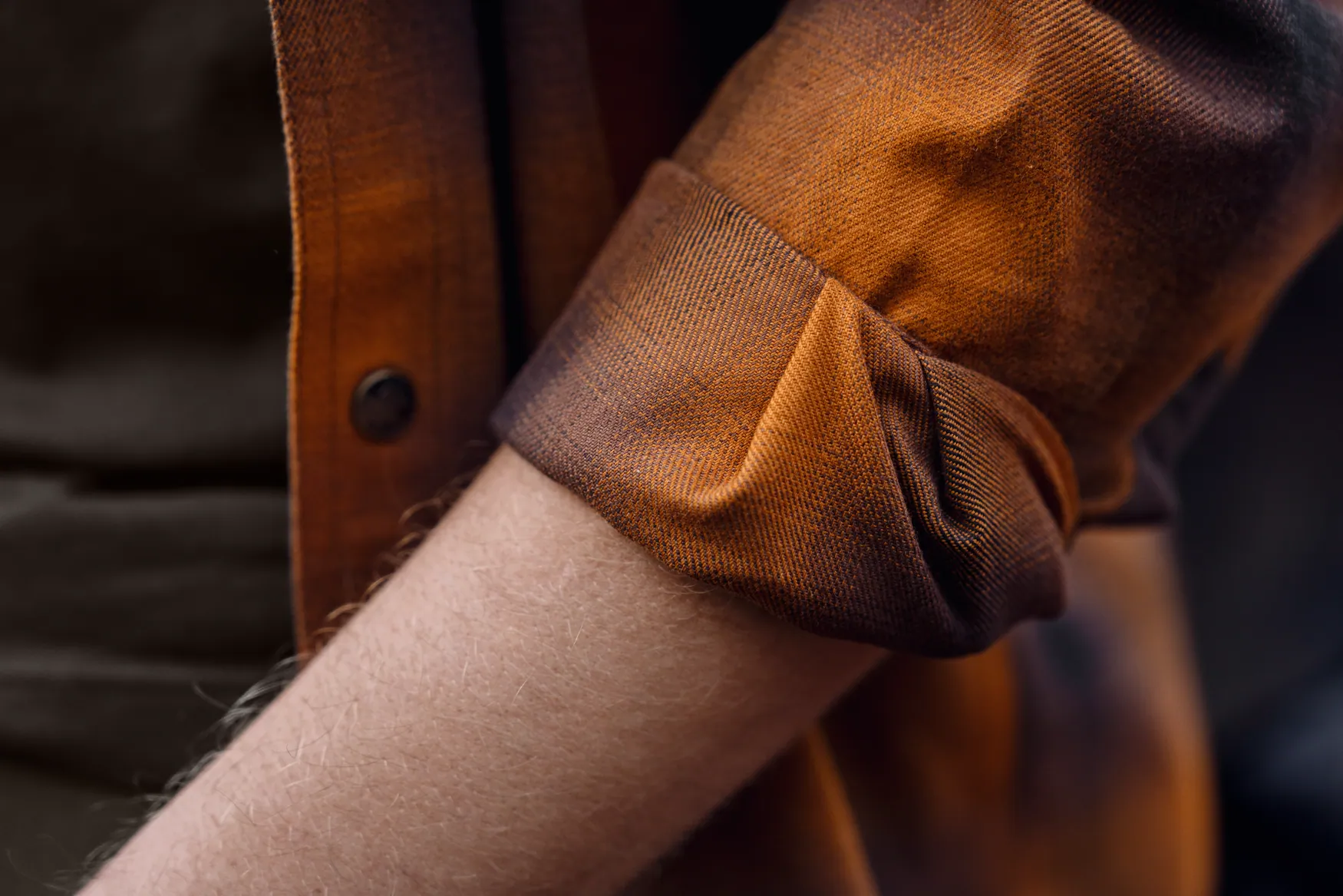 HARKILA Folke Long Sleeve Shirt - Mens - Maple Check - Image 9