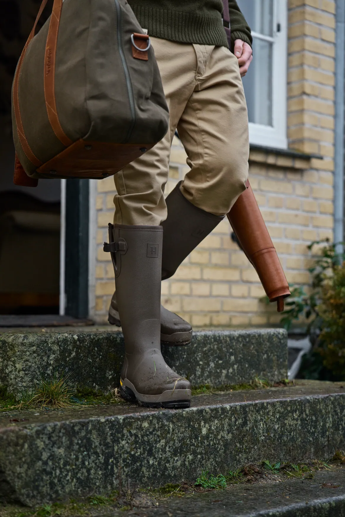 HARKILA Forester Gusset Wellington Boots - Dark Willow Green - Image 2