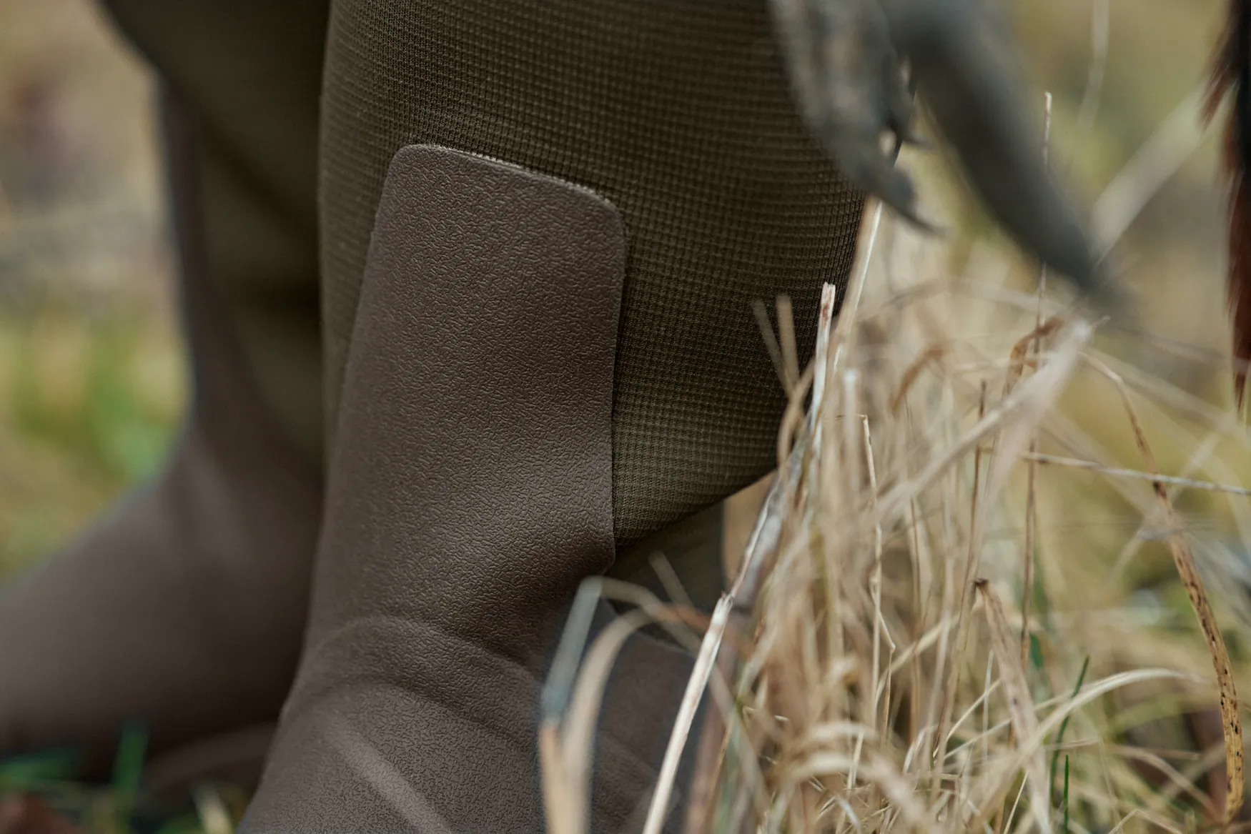 HARKILA Forester Textile & Rubber Wellington Boots - Willow Green / Deep Brown - Image 7