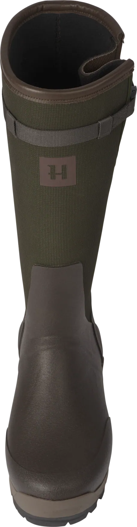 HARKILA Forester Textile & Rubber Wellington Boots - Willow Green / Deep Brown - Image 8