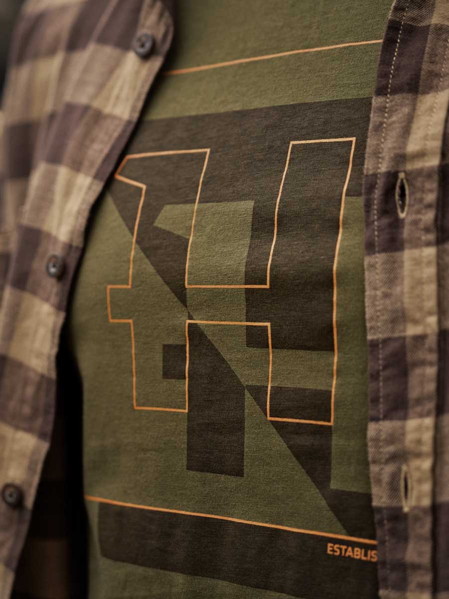 HARKILA H-Logo T-shirt - Mens - Dark Olive - Image 3