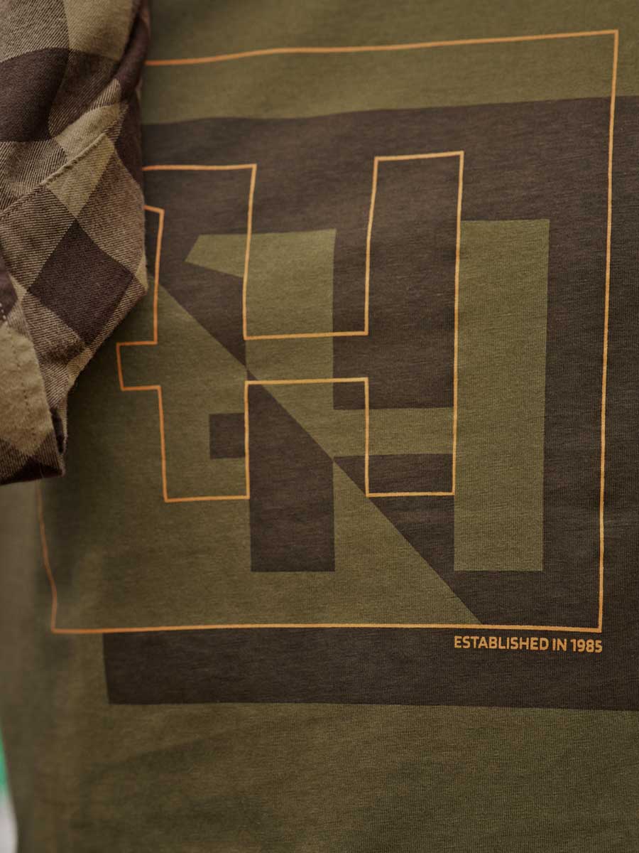 HARKILA H-Logo T-shirt - Mens - Dark Olive - Image 5