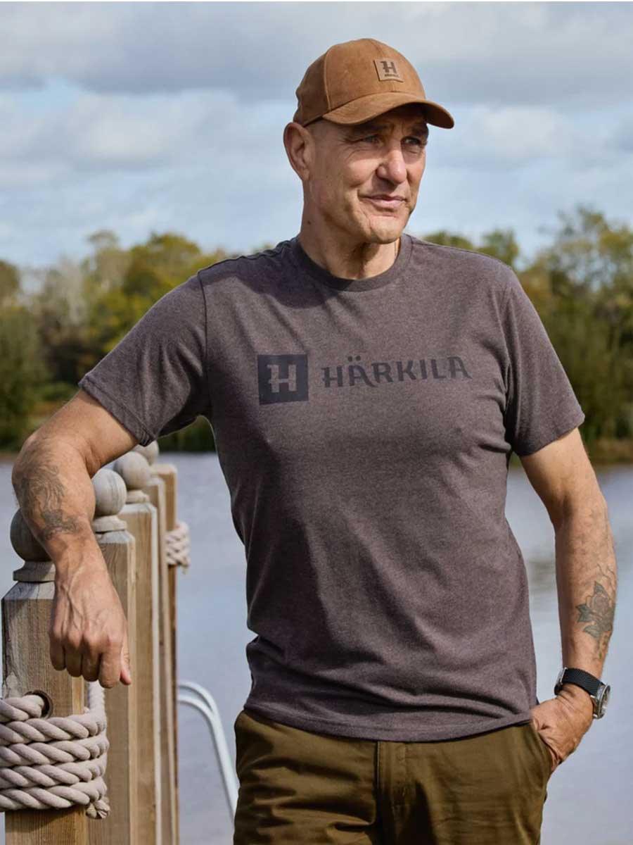 HARKILA Identity T-shirt - Mens - Brown Melange - Image 2