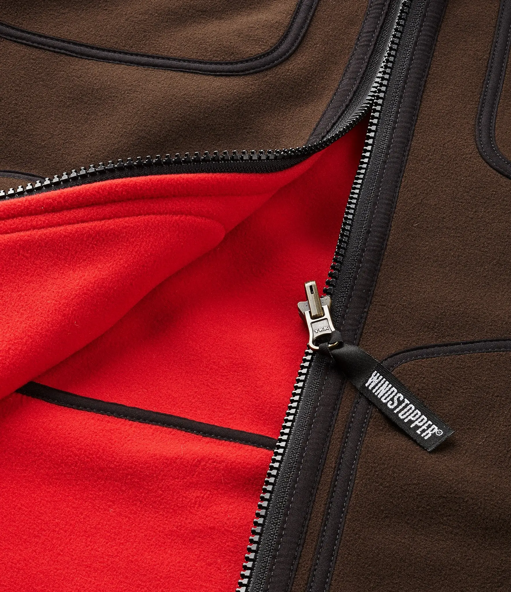HARKILA Kamko Fleece - Mens Reversible Windstopper - Brown / Red - Image 5