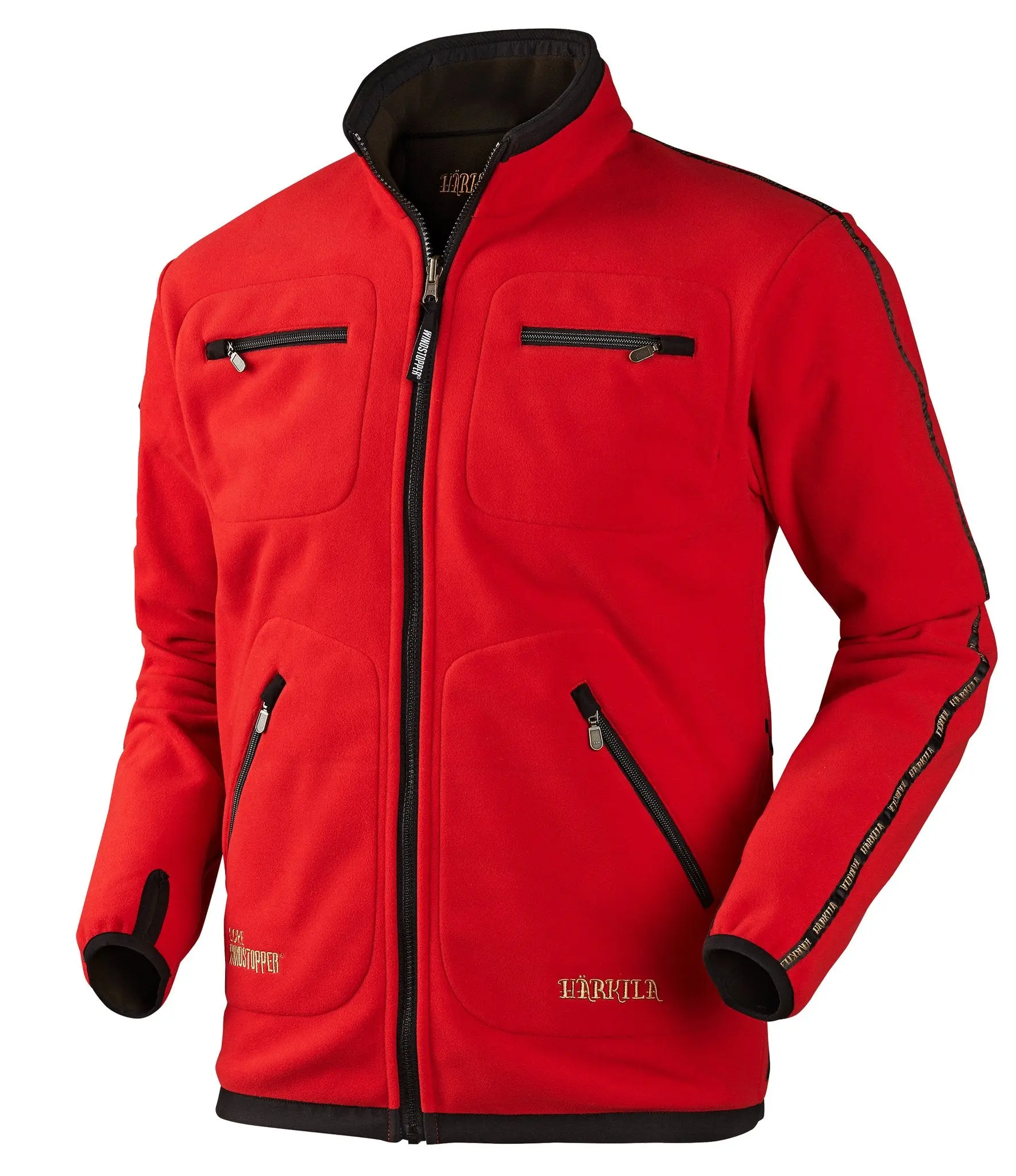 HARKILA Kamko Fleece - Mens Reversible Windstopper - Brown / Red - Image 6