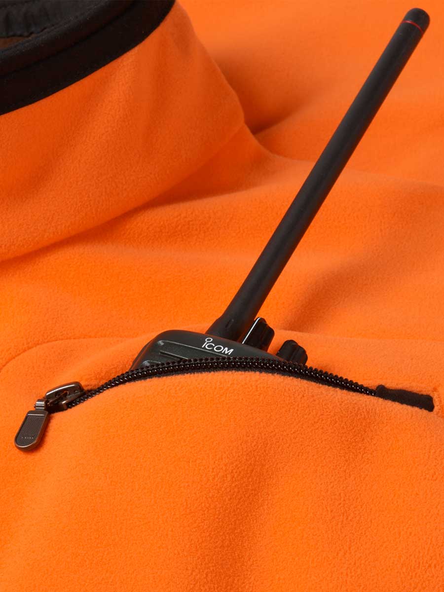 HARKILA Kamko Fleece - Mens Reversible Windstopper - Hunting Green/Orange Blaze - Image 7