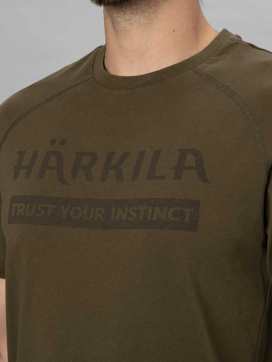 HARKILA Logo T-shirt - Mens - Willow Green - Image 2